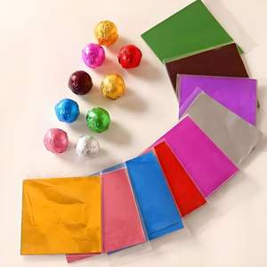 Papier d'emballage pour barre chocolatée en aluminium coloré avec du papier ciré, matériau d'emballage ciré pour barres chocolatées - Product Image 1
