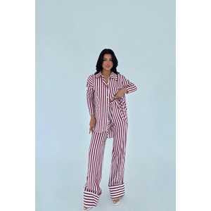 Conjunto de Traje de Pantalón Rojo para Mujer - Product Image 3