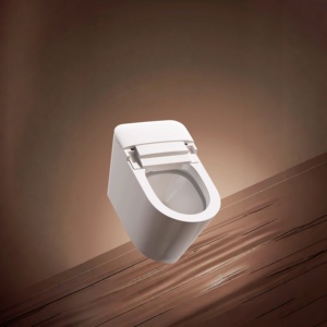 Ensemble WC intelligent mural en céramique avec accessoires, couvercle de toilette électrique, bidet et douchette WC - Product Image 2