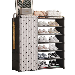 Meuble à chaussures anti-poussière multi-niveaux, rangement autoportant pour salon - Product Image 5