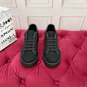 Nouvelles tendances mode 2026 pour hommes et femmes : Chaussures décontractées Gabbna style papa, classiques, à semelle plate, motif graffiti, en maille tissée noire - Product Image 2