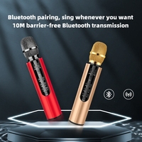 Microphone USB sans fil à condensateur omnidirectionnel, léger, avec connecteur Type-C, suppression du bruit, haut-parleur KTV Karaoké