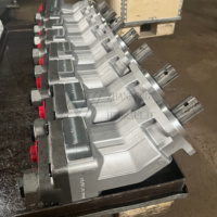 Connexion ISO Corps en fonte à axe courbé 55 LT Pompe fixe à piston axial 80ml/r Déplacement 400 Bar Pièces de machines de construction