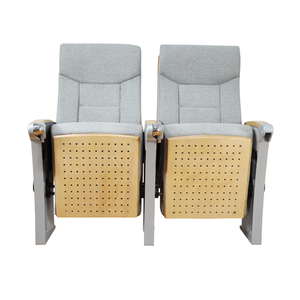 Asientos de auditorio gris de aleación de aluminio de gama alta con escritorio, sala de música, muebles de teatro, sillas de sala de conferencias - Product Image 2