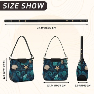 Essentials Custom Logo Polyester Ladies <b>Small</b> <b>Purses</b> Shoulder Bag Shell Design Hobo Handbag Women Crossbody Handbags - Product Image 2