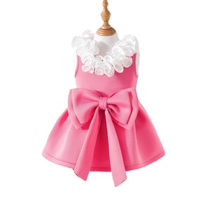 Abiti Estivi Coreani per Bambine 2026 Senza Maniche con Fiori in Pizzo Tinta Unita e Fiocco - <span class=keywords><strong>Abbigliamento</strong></span> all'Ingrosso - Product Image 6