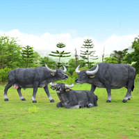 Sculpture de cheval grandeur nature en FRP résistante aux intempéries, statue d'animal en résine pour la décoration extérieure de jardins et de places publiques