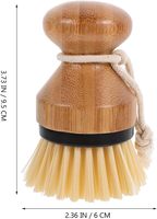 Lot de 2 brosses manuelles à récurer pour la vaisselle, ensemble de nettoyage pour casseroles et ustensiles de cuisine, poils rigides pour évier et batterie de cuisine