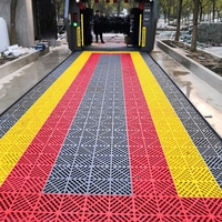 40X40X2cm Robuste Kunststoff-Verbundgitterplatten Leichtgewichtige Mehrfarbige Rutschfeste Drainage-Bodenfliesen für Autowaschanlagen