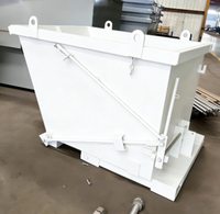 Bac basculant industriel robuste Q235B, capacité 1, 1,5 et 2 m³, pour chariot élévateur, personnalisable