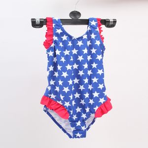 Fabbricazione all'ingrosso costume da bagno bambino personalizzato in Nylon Spandex per bambini <span class=keywords><strong>bandiera</strong></span> americana 1-5 anni per bambine vestito da nuoto estivo - Product Image 1