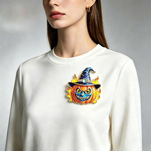Broche de diamantes de imitación de <span class=keywords><strong>calabaza</strong></span> de bruja de Halloween, pin de solapa de <span class=keywords><strong>calabaza</strong></span> espeluznante - Product Image 4