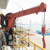 Grue de pont rigide marine personnalisée pour la manutention d'équipements de chantier naval, la construction offshore et le transfert de marchandises