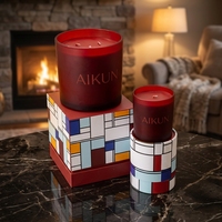 Pabrik Label Kustom AIKUN Lilin Aroma Alami Berbahan Dasar Lilin Kedelai Mewah untuk Rumah, Spa, Yoga, dan Retreat