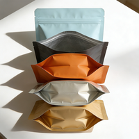 Sachet en aluminium imprimé sur mesure à trois soudures, refermable et de qualité alimentaire pour poudres, crèmes et échantillons à usage unique
