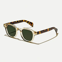 2515 Nouvelles Lunettes de Soleil Tendance de Haute Qualité, Classiques, Polarisées, Vertes, avec Logo Personnalisé, Monture Ronde en Acétate, Designer 2026