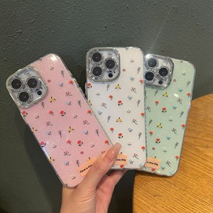 Coque de téléphone antichoc intégrale à paillettes florales pour iPhone 16 Pro - Product Image 1