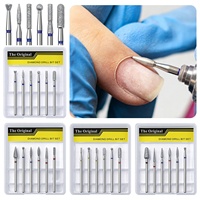 Kit d'outils de prétraitement pour ongles en acier au tungstène diamanté, pour le polissage, la suppression des boutons, des peaux mortes et des ongles press-on, cadeau