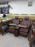 Siège Aero Premium VIP METRIS en PU de Luxe, Conversion Quatre Places, Ventilation, Chauffage, Réfrigérateur Intégré, Tablette Style Avion, Exécutif