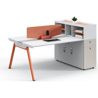 Poste de travail de bureau moderne en acier inoxydable écologique personnalisé pour employés, avec cadre de bureau informatique pour bureaux commerciaux