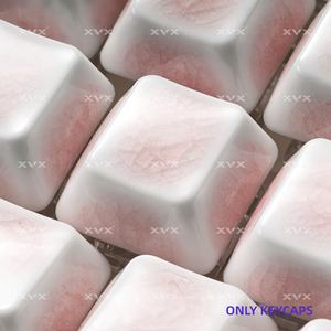 Teclas de Cerámica XVX Ice Crack Heart Accent, Perfil Cherry, Acabado Glaseado, Compatibles con Teclados Mecánicos de Interruptor Magnético - Product Image 4