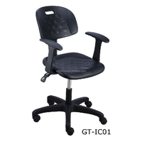 Chaise de bureau ESD noire tabouret de laboratoire multifonction réglable à prix raisonnable
