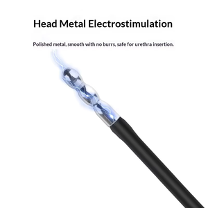 Volwassenenplezierproduct - siliconen urethrale masturbator met lange, dubbele elektrische schokfunctie - Product Image 4