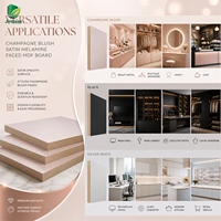 Panneau MDF mélaminé Jinbase 18 mm, rose champagne mat E0 1220x2440 mm, panneau de fibres à densité moyenne mélaminé pour meubles