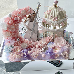 Caja de Regalo para el Día de San Valentín, Estilo Castillo de Luz de Luna, Rosa Preservada <span class=keywords><strong>en</strong></span> Caja de Regalo, Corazón Eterno - Product Image 2