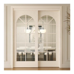 <span class=keywords><strong>ประตู</strong></span>บานเลื่อนทำสีทึบทำจากไม้ราวแขวนประตูบานเลื่อนโค้งแบบตะแกรงน้ำหนักเบาระเบียงระเบียงฝรั่งเศสสำหรับศึกษาห้องครัว - Product Image 1