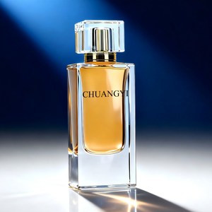 Botol parfum kosong kustom 50 ml dan 100 ml, botol semprot parfum kaca transparan persegi panjang mewah 50 ml - Product Image 4