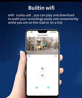 Cámara para Auto 2022, DVR de 3.4 Pulgadas, Frontal 2K, Trasera 1080P HD, WIFI, Compatible con Internet de Celular, Monitoreo de Estacionamiento 24 Horas, Grabadora para Auto con WiFi
