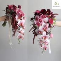 Bouquet de Mariée en Gros Style Cascade Goutte d'Eau pour Photographie de Mariage et Décoration Intérieure