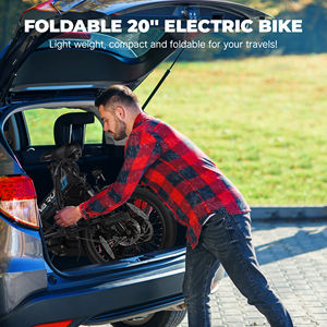 Stock de dropshipping VARUN Vélo électrique pliable de ville 20 pouces 500W Haute puissance 32km/h 60km pour le week-end, le camping, adultes États-Unis 3-7 jours - Product Image 2