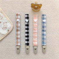 Attache-tétine en coton mousseline pour bébé, avec ruban, pour garçons et filles, sangle souple en tissu