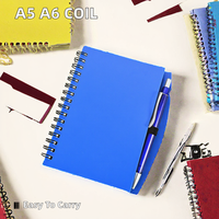 Carnet de notes A6 souple et portable en PP pour étudiants, vente en gros, pour exercices et affaires, impression par transfert thermique, publicitaire
