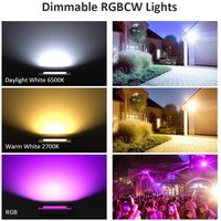 Extérieur IP66 Étanche Alexa Dimmable Changement de Couleur 2700K-6500K 2000Lms RGBCW 24W WiFi Smart LED Projecteurs pour Jardin