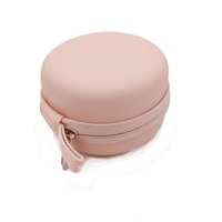 Trousse de Maquillage Ronde Personnalisée en EVA avec Fermeture Éclair, Mini Pochette Cosmétique à Motif Lettres, Design Niche pour Filles, Haut de Gamme, Mignonne et Tendance