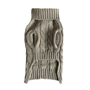 100% <span class=keywords><strong>coton</strong></span> Chien S De Luxe Nouvelle Conception Chien Vêtements Vacances Câble Tricot Pull <span class=keywords><strong>Col</strong></span> Roulé - Product Image 2