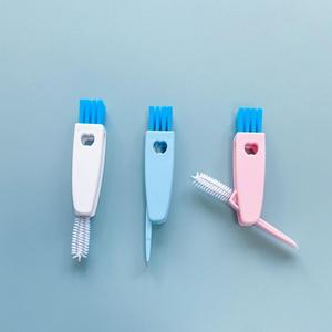 Wholesale Multifunctional 3-in-1 Stainless Steel Manual Cleaning Brush, for <b>Cup</b> Lid & Milk Bottle Cleaner - Product Image 1