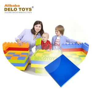 DELO TOYS Large Bricks Plastic DIY toy for kids High quality Construction Toy giant building block parts Tile 2 x 2 (DK002)