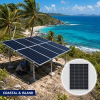 Module Solaire Bifacial 600W Type N, Efficacité 23,23%, Cellules 182mmx182mm, Résistant à la Brume Salée, pour Réseaux Insulaires et Micro-réseaux