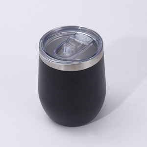 Taza <span class=keywords><strong>de</strong></span> Vino Aislada Irrompible <span class=keywords><strong>de</strong></span> 12 oz con Tapa Deslizante, Taza <span class=keywords><strong>de</strong></span> Café sin Tallo para Mujer, Termo con Recubrimiento en Polvo para Barbacoa al Aire Libre - Product Image 3