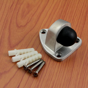 ตัวกันกระแทกประตูสแตนเลสแบบติดผนัง ผิวขัดเงา สำหรับประตูกระจก - Product Image 2