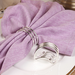 แหวนรัดผ้าเช็ดปากรูปกระต่ายสไตล์อเมริกันชุบทองเหลืองสำหรับงานแต่งงาน ขายส่งตามสั่ง มีสินค้าในสต็อก สำหรับร้านอาหาร - Product Image 2