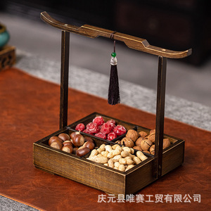 Bandeja de joyería de madera de estilo chino con caja de almacenamiento para uso doméstico en casa de té - Product Image 4