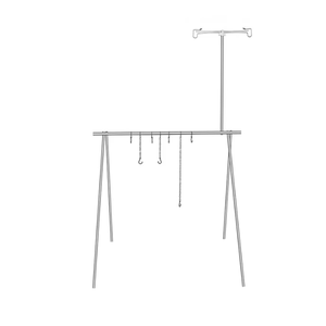 Support de camping extérieur en alliage d'aluminium suspendu corde à <span class=keywords><strong>linge</strong></span> pique-nique triangle support de lampe pour la randonnée et le camping - Product Image 2