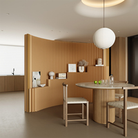 Étagère de présentation pliable multifonctionnelle en papier kraft à structure nid d'abeille, séparateur de pièce, rangement pour mur d'exposition