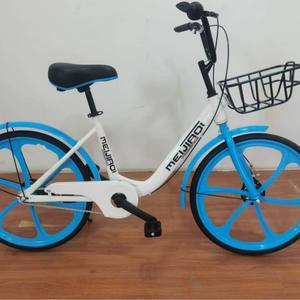 Vélo partagé, cadre en acier de 24 pouces, pneus sans air, vélo de ville - Product Image 4