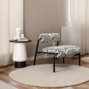 Mid-century Modern Corduroy Single <b>Sofa</b> Chair with Iron Frame Designer Leisure Chair for Bedroom Indoor Furniture - Product Image 2